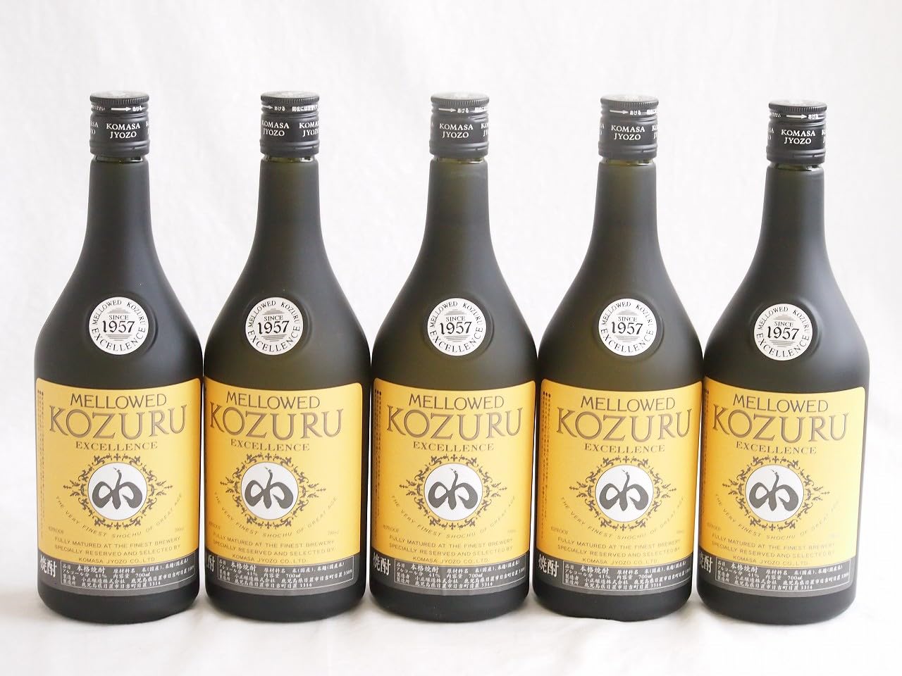 Amazon.co.jp: 5本セット(長期貯蔵米焼酎 メローコヅルエクセレンス 41